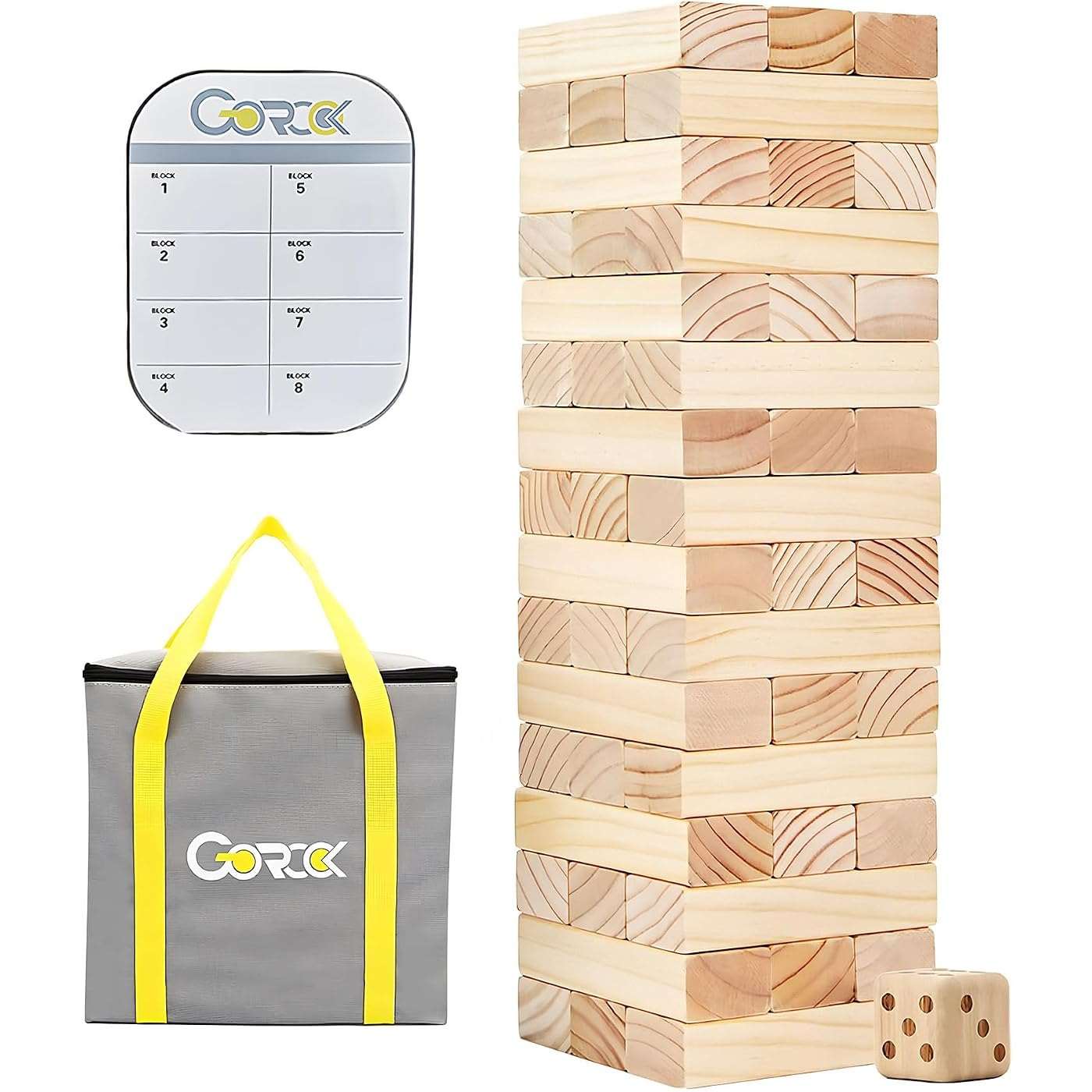 57-Piece Giant Tumbling Tower, stacks past 4.2 ft