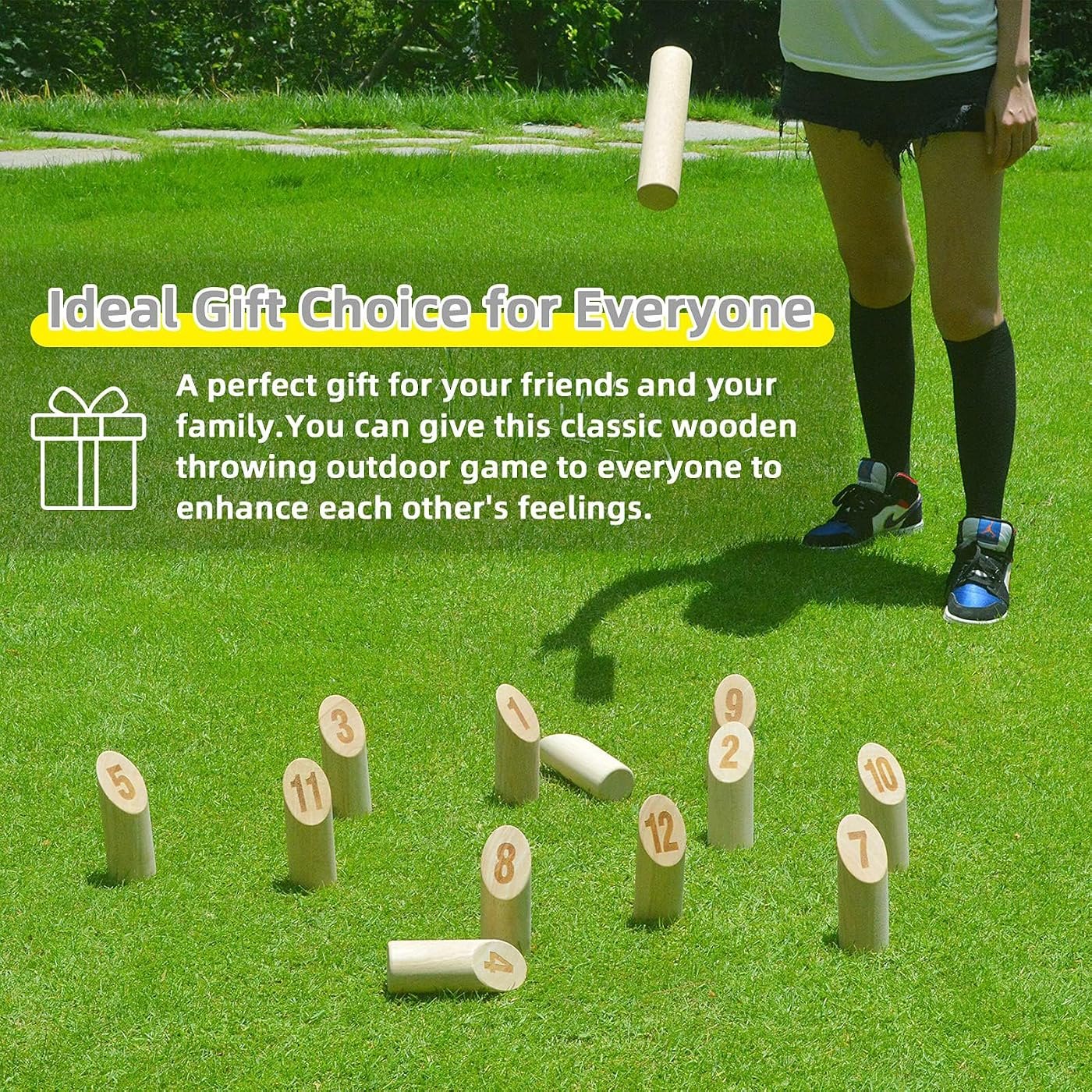 Numbered Block Toss Set, 12 blocks and a throwing pin — view 6